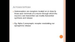 PRESYNAPTIC RECEPTORS [upl. by Rodger382]