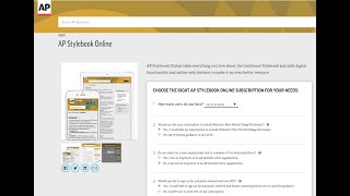 AP Stylebook Online demonstration of features and ecommerce ordering [upl. by Fredette897]