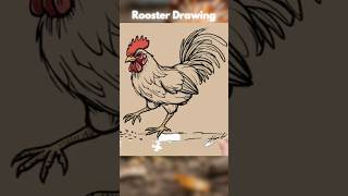 Rooster Drawing 👏 rooster drawing chicksmasti ytshorts [upl. by Irac]