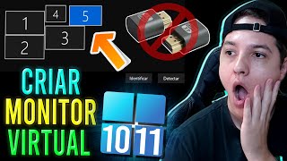 Como criar MONITOR VIRTUAL sem ADAPTADOR no Windows [upl. by Sokil]