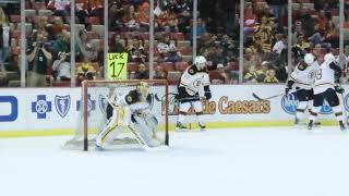 Tuukka Rask warming up  April 2 2015  Detroit Red Wings [upl. by Apilef276]