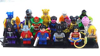 LEGO DC Super Heroes Minifigures series review All 16 [upl. by Wernda]