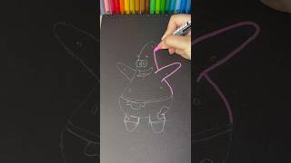 Neon drawing tutorial 🩷👩🏻‍🎨✨shorts patrickspongebob [upl. by Fitzhugh654]