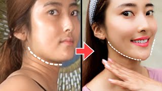 8 Min Japanese Face Massage to Get a Defined Jawline  Slim Down Your Face and Get a V Shaped Face [upl. by Lauri]