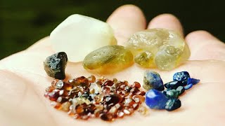 I Found 2 Glass Bottles filled with Treasure While Prospecting Sapphire Gemstones Blue Sapphires [upl. by Rother]