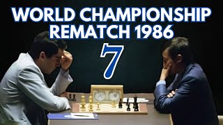 Anatoly Karpov vs Garry Kasparov  World Championship Rematch 1986  Round 7 [upl. by Morville]