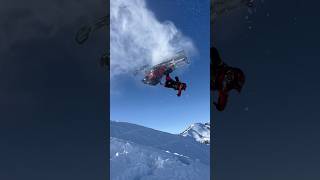 Backflipping the Lynx shredder 2 stroke turbo snowmobile Thing got crazy shorts backflip fail [upl. by Katina399]