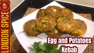 Egg amp Potato Kebab  How To Make Egg amp Potato Kebab Recipe  London Spice [upl. by Eessej]