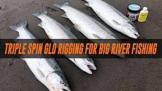 How To Bank Fishing For Steelhead  Triple Spin Glo Rigging For Big River Fishing [upl. by Nnaycnan]