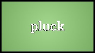 Pluck Meaning [upl. by Ric597]