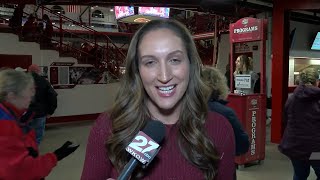 Wisconsin volleyball prepares to face Oregon in NCAA regional final [upl. by Neehcas827]