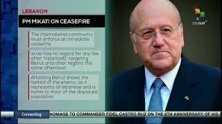 Lebanon PM Mikati on ceasefire [upl. by Anaidni564]