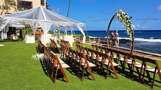 Beach House Restaurant quotWedding lawnquot Lawai Rd Famous surf spot too [upl. by Eilatam]