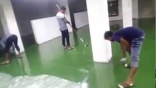 Epoxy floor coating application in Bangladesh by Fountech [upl. by Greenfield754]