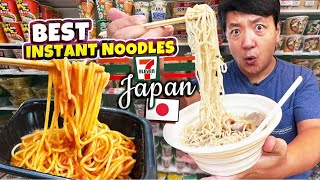 BEST Japanese INSTANT NOODLES 24 Hours Eating ONLY 7 Eleven Food in Tokyo Japan [upl. by Ailelc]