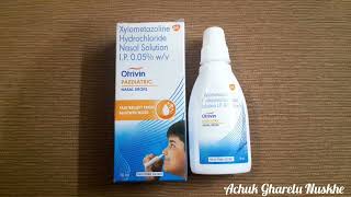 Otrivin Paediatric  Nasal Drop Xylometazoline  Medicine Review In Hindi Use Side Effect Dosage [upl. by Nnaeirb]