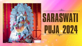 Saraswati Puja 2024  Saraswati Puja Celebration Video  Maa Saraswati Visarjan Video 2024 [upl. by Dolhenty]