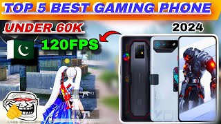 top 5 best gaming phone under 60000 😍🔥  best gaming phone for pubg mobile 120fps under 60k 2024 [upl. by Yanej]