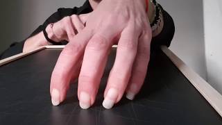 ASMR VERY AGGRESSIVE SCRATCHING OF MY LONG NATURAL NAILS ON CHALKBOARD DEEP MARKS [upl. by Dennie368]