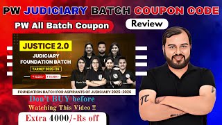 PW Judiciary Coupon Code  PW Judiciary Batch  PW Judiciary Batch Review PW Judiciary wallah [upl. by Socher]