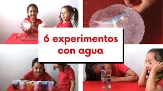 6 EXPERIMENTOS caseros con AGUA  EXPERIMENTOS FÁCILES para NIÑOS [upl. by Lathrope]