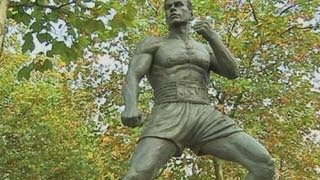 JeanClaude Van Damme unveils his own statue in Brussels [upl. by Admama]