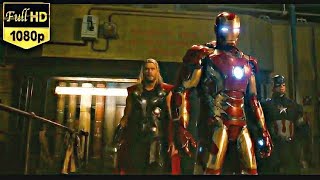 Avengers Age Of Ultron  Avengers and Ultron Ship Fight  Hindi  4k Full Hd [upl. by Donoho]