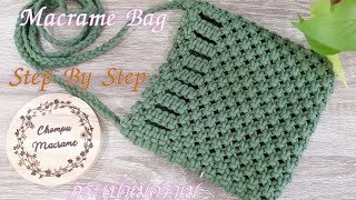 Easy DIY Macrame bag  Crossbody bag  Basic knot [upl. by Kal67]