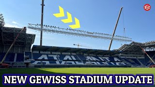 HERMOSO New Gewiss Stadium Renovations Update Lighting System Installation Distinti Sud Parking [upl. by Ttennaej]