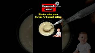 Rice amp roasted gram ceralac for 6month babyrice ceralacceralac recipe6month baby foodceralac [upl. by Eyde]