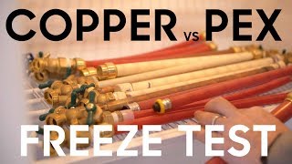 Copper vs Pex vs SharkBite  Freeze Testing [upl. by Nylyak]