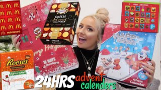 I ONLY ate ADVENT CALENDARS for 24hours [upl. by Irisa354]