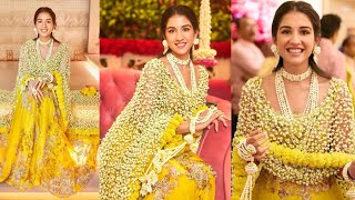 Bridetobe Radhika Merchants FIRST Photos From Haldi Ceremony 😍  Anant Radhika Wedding [upl. by Augy712]