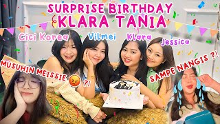 SURPRISE BIRTHDAY KLARA TANIA BARENG VILMEI  CICI KOREA  MUSUHIN MEISSIE  KLARA NANGIS 😭 [upl. by Moffitt]