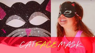 Cat Face  How To Make Cat Face Mask  Animal Mask  Animal Mask For Kids  Face Mask [upl. by Adlanor568]