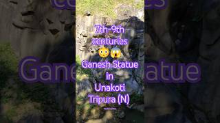 Rare and ancient Bhagwan Ganesh sculpture carved on the Rocks at Raghunandan Hills Unakoti Tripura [upl. by Ainavi]