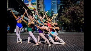 Ten Ballerinas in a Chaotic 10 Minute Photo Challenge at Seattles Pike Place Market [upl. by Azial]