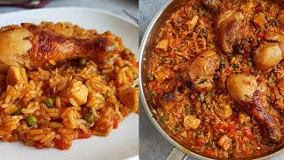 Riz au poulet façon paella ارز بالدجاج على طريقة البييلا 😋 [upl. by Eioj]