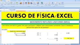 Curso de Física Movimento Retilíneo e Uniforme MRU Movimento Uniforme MU Aula Exercício Deslocamento [upl. by Aiek460]