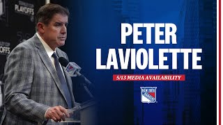 NYR vs CAR Peter Laviolette Postgame Media Availability  May 13 2024 [upl. by Charita249]