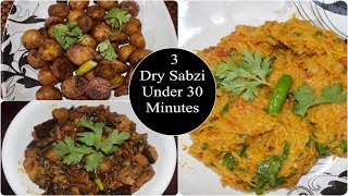 3 Indian Sabzi Recipes  Indian Curry Recipes [upl. by Hairahs]