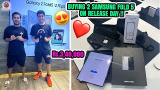 FINALLY BOUGHT 2 SAMSUNG FOLD 5 on RELEASE DAY  Rs340000 ki SHOPPING  😍😍😍 [upl. by Gardiner]