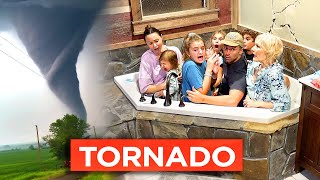 TORNADO AT THE CABIN Taking Cover in the Bathtub [upl. by Rochell]