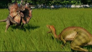 Troodon vs Velociraptor Deinonychus amp Dilophosaurus  Jurassic World Evolution 1080p 60FPS [upl. by Liddie582]