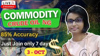 3 OCT  MCX Live Trading  Crude Oil Live Trading  Commodity Trading Live Stock Market Live mcx [upl. by Danila]