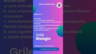 Grile admitere medicină Doza de Biologie dozadebiologie admitere medicina bacalaureat shorts [upl. by Names]