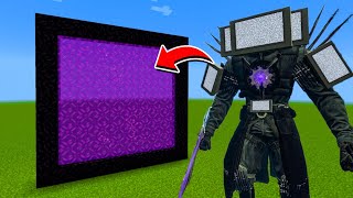 How to Make A Portal To The Titan Tv Man Upgraded Dimension in Minecraft [upl. by Mackie584]