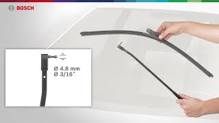 Small Pin Connection  How to Install Bosch Evolution Wiper Blades [upl. by Gabor]