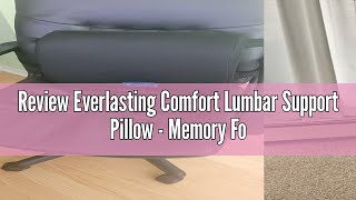 Review Everlasting Comfort Lumbar Support Pillow  Memory Foam Back Cushion for Office Chair Car G [upl. by Sinnek]