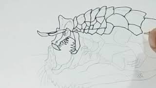 How to draw ultimasaurus vs indominus rex [upl. by Narine610]